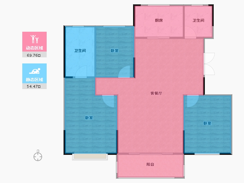 山东省-烟台市-香橙珑樾-118.00-户型库-动静分区