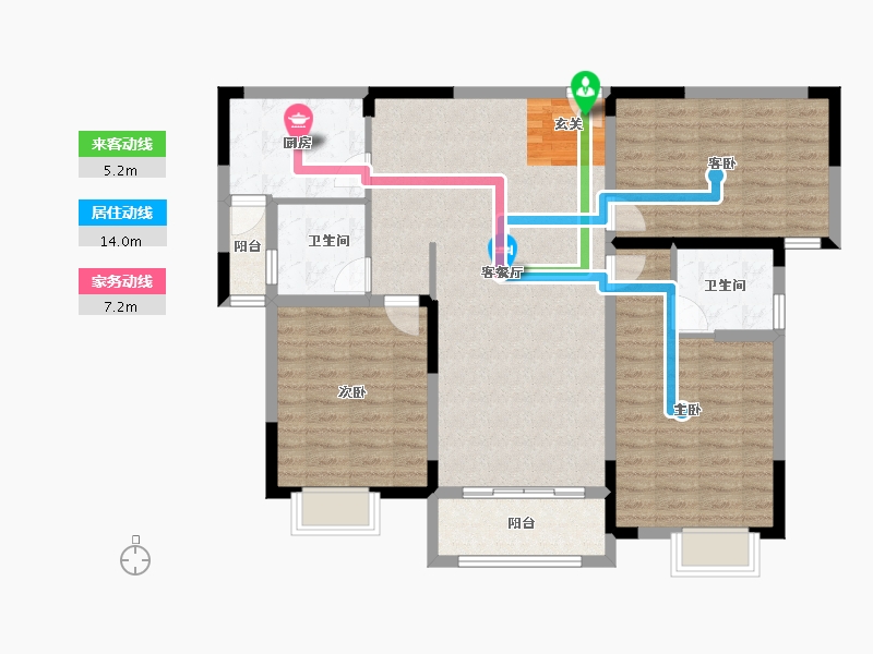 安徽省-滁州市-花开富贵紫云府-107.00-户型库-动静线