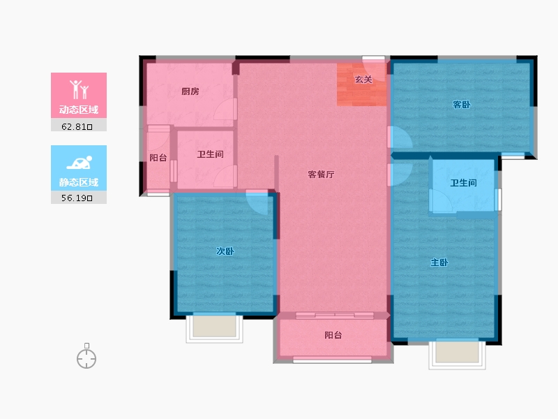 安徽省-滁州市-花开富贵紫云府-107.00-户型库-动静分区