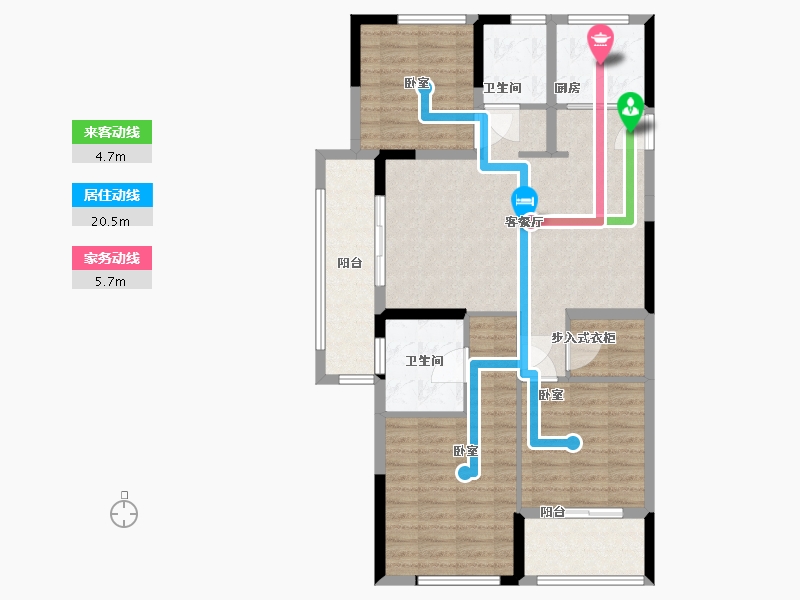 浙江省-舟山市-大发融悦新界公馆-96.01-户型库-动静线