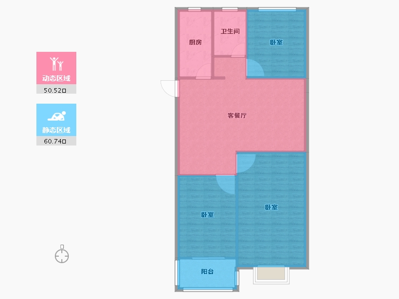 河南省-安阳市-御峰嘉苑-102.99-户型库-动静分区