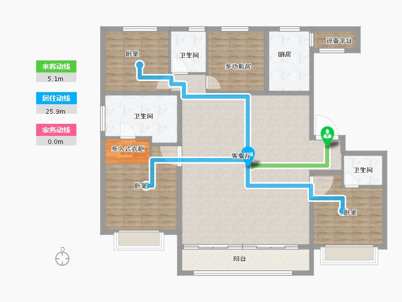 河南省-郑州市-茉莉公馆-148.69-户型库-动静线