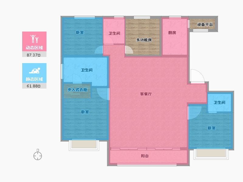 河南省-郑州市-茉莉公馆-148.69-户型库-动静分区