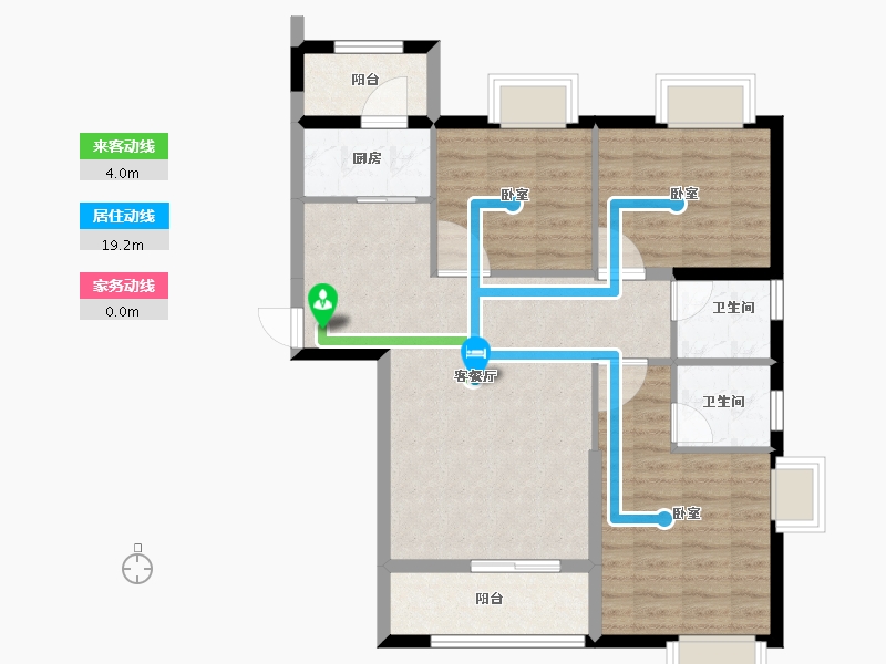 福建省-龙岩市-武平福景公园壹号-82.93-户型库-动静线