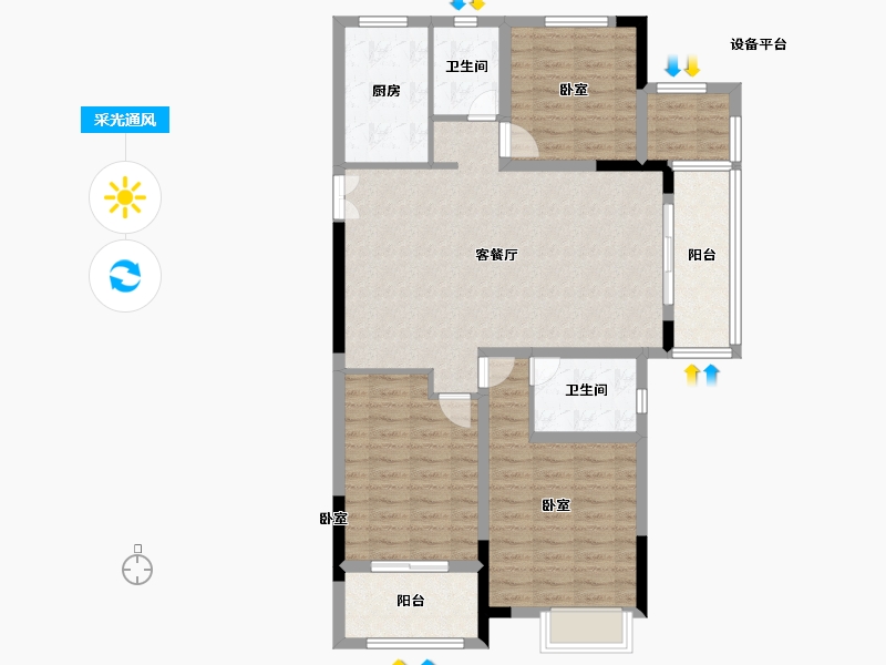 浙江省-绍兴市-光明海樾传奇-100.05-户型库-采光通风