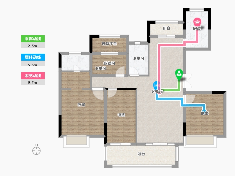 浙江省-绍兴市-光明海樾传奇-114.00-户型库-动静线