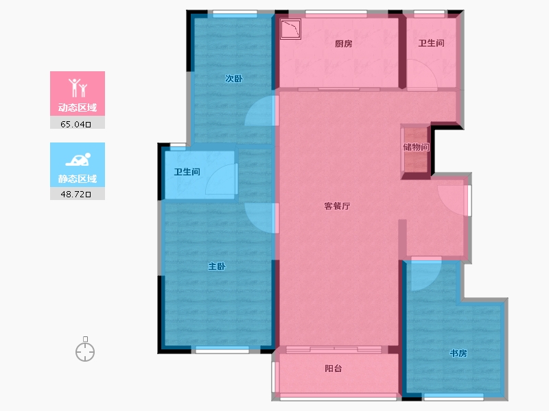 山东省-济南市-万科金域华府-102.01-户型库-动静分区