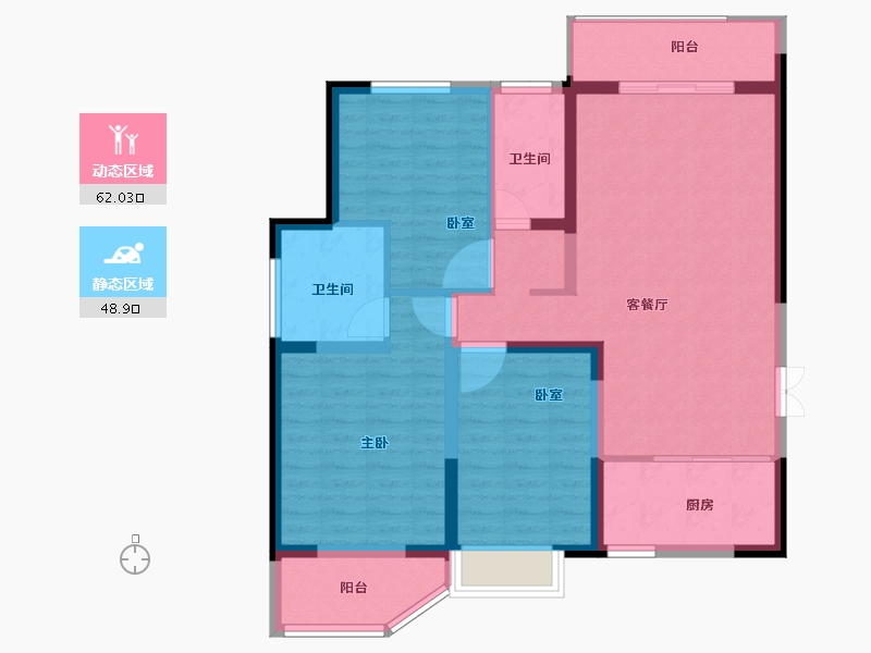 河南省-洛阳市-恒泰中心-99.37-户型库-动静分区