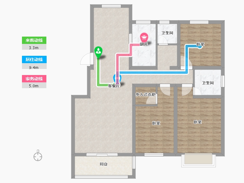 河南省-新乡市-新马金色森林-108.00-户型库-动静线