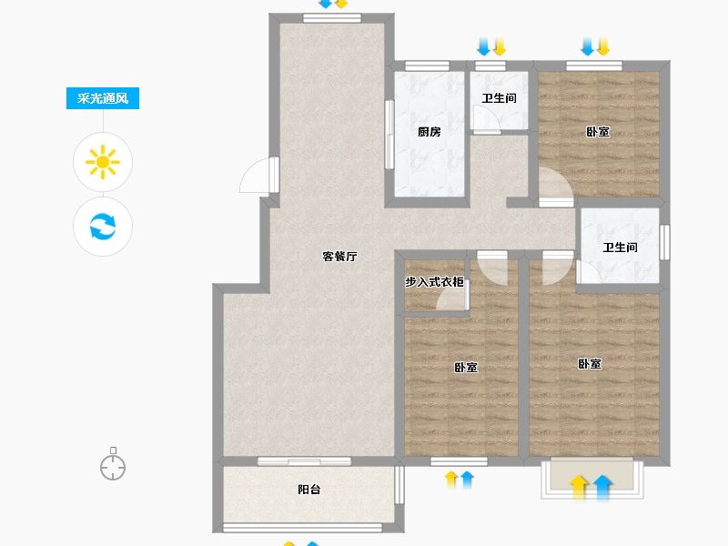 河南省-新乡市-新马金色森林-108.00-户型库-采光通风