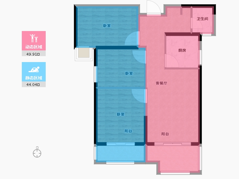 河南省-郑州市-台隆合园-84.20-户型库-动静分区