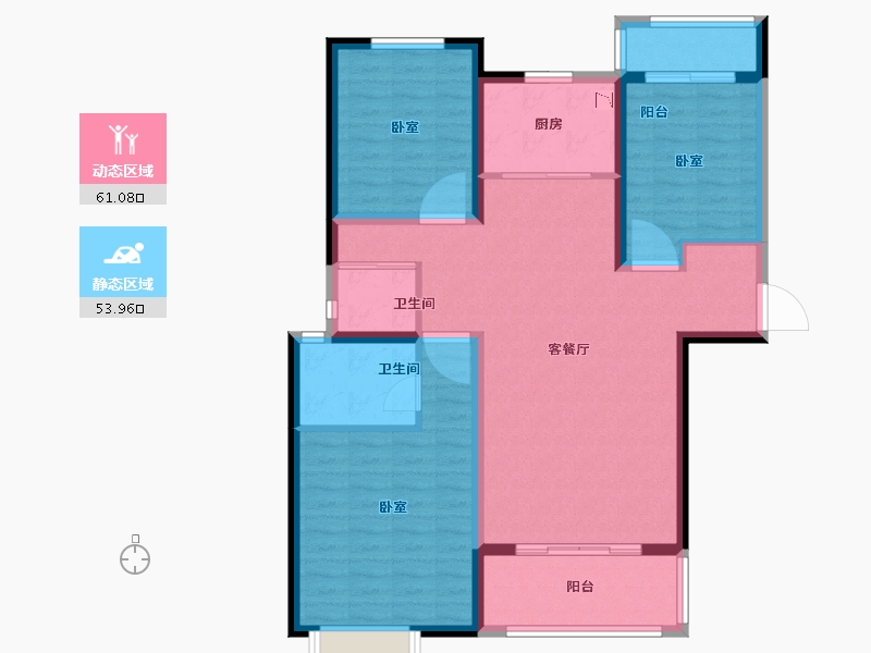 河南省-郑州市-台隆合园-103.50-户型库-动静分区