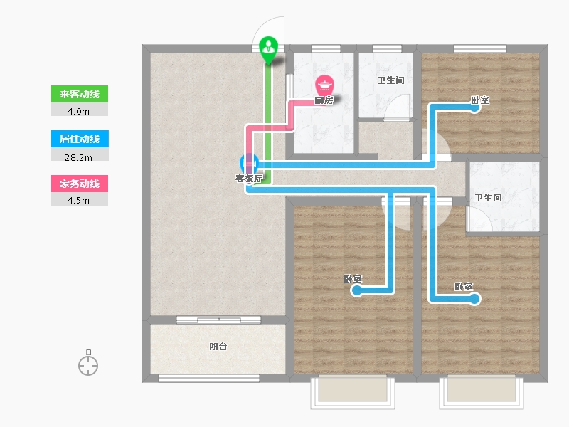 山东省-枣庄市-润泰公馆-109.96-户型库-动静线