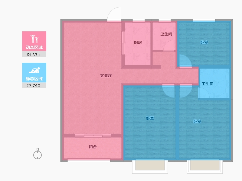 山东省-枣庄市-润泰公馆-109.96-户型库-动静分区