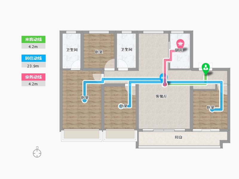 河南省-安阳市-邺南·揽月台-114.00-户型库-动静线