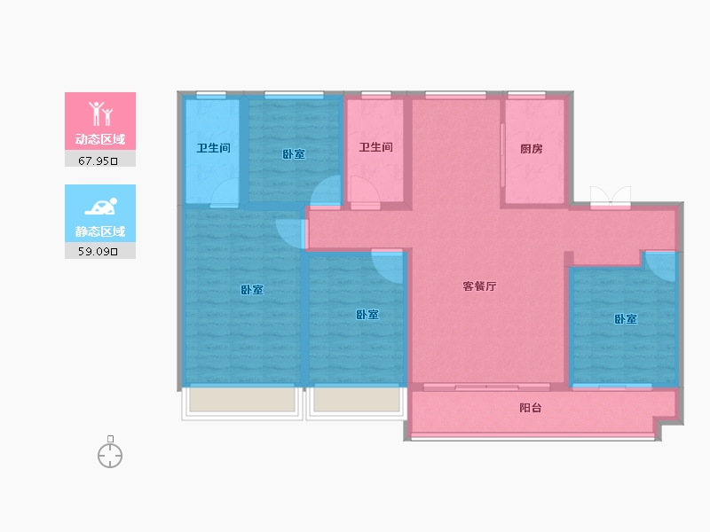 河南省-安阳市-邺南·揽月台-114.00-户型库-动静分区