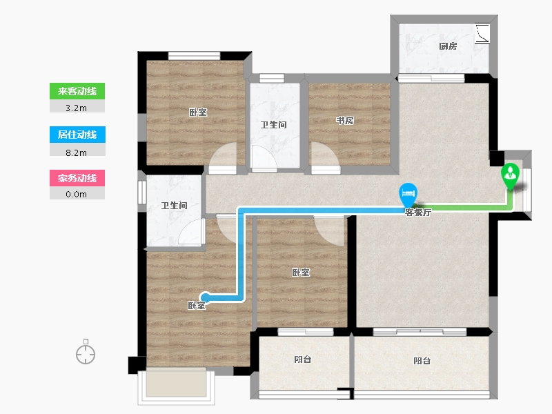 福建省-泉州市-金龙海悦城-85.25-户型库-动静线