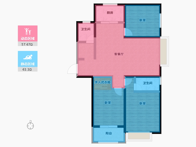 河南省-安阳市-金和湾-108.00-户型库-动静分区