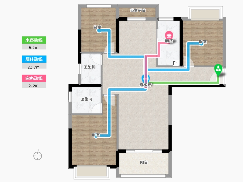 福建省-龙岩市-建发·首院-100.00-户型库-动静线