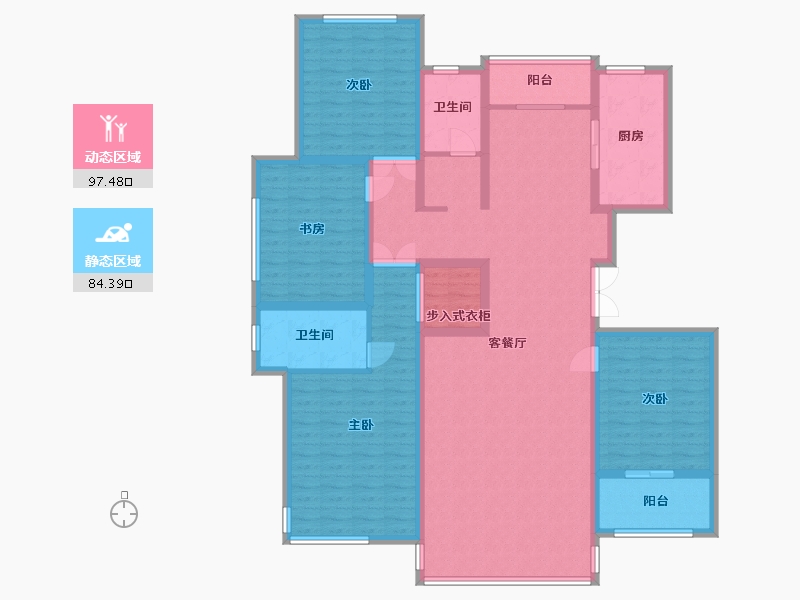 山东省-潍坊市-峡山·凤栖第-164.01-户型库-动静分区