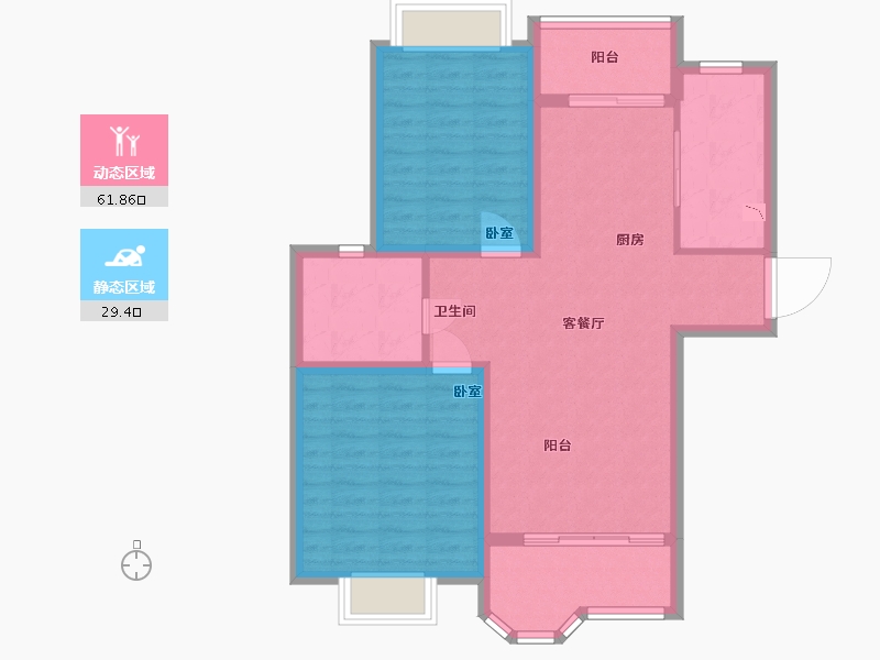 浙江省-绍兴市-合生杭州湾国际新城-82.00-户型库-动静分区