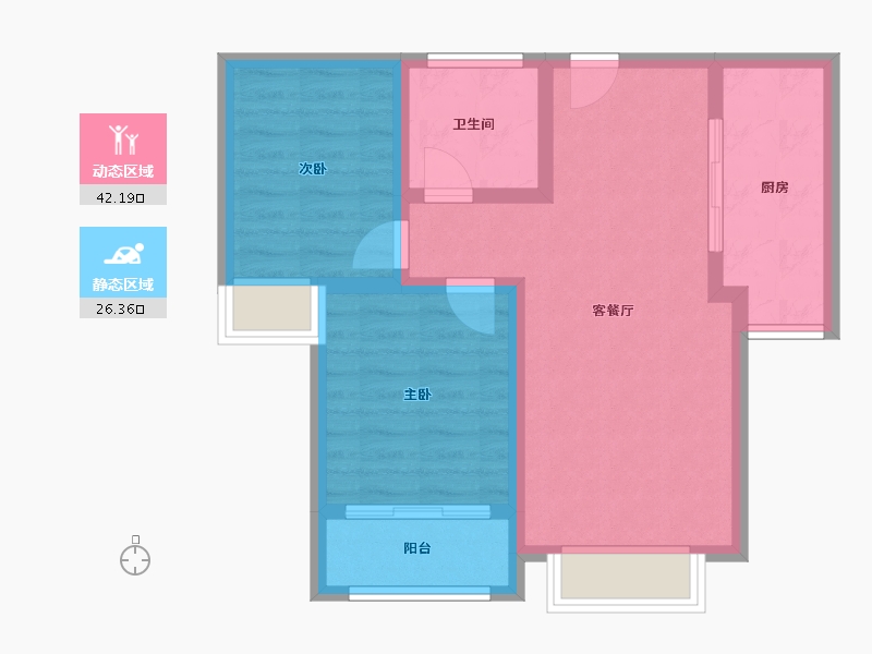 山东省-济南市-三发尚河名郡-60.62-户型库-动静分区