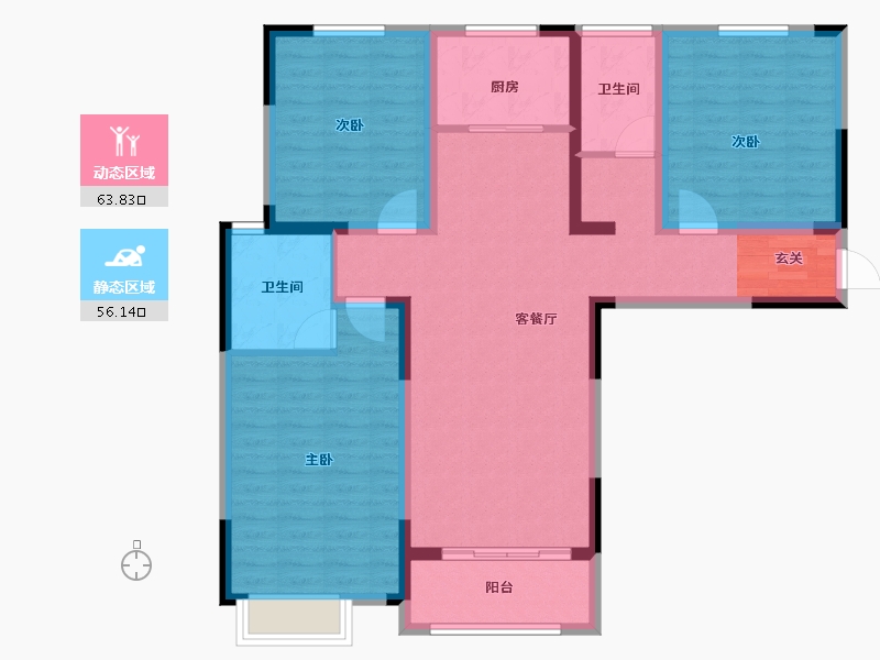 安徽省-滁州市-花开富贵紫云府-107.00-户型库-动静分区