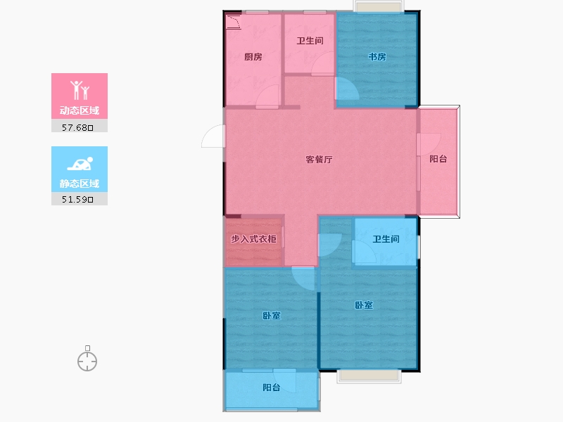 山东省-烟台市-香橙珑樾-102.00-户型库-动静分区