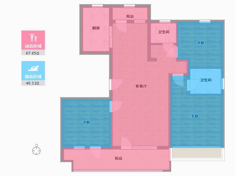 山东省-青岛市-银盛泰博观锦岸-102.00-户型库-动静分区