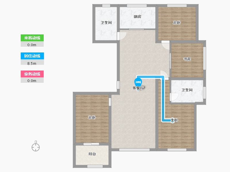 山东省-潍坊市-中房幸福名都-127.20-户型库-动静线