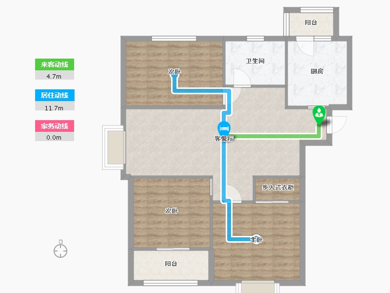 山东省-潍坊市-世纪阳光城市广场-92.00-户型库-动静线