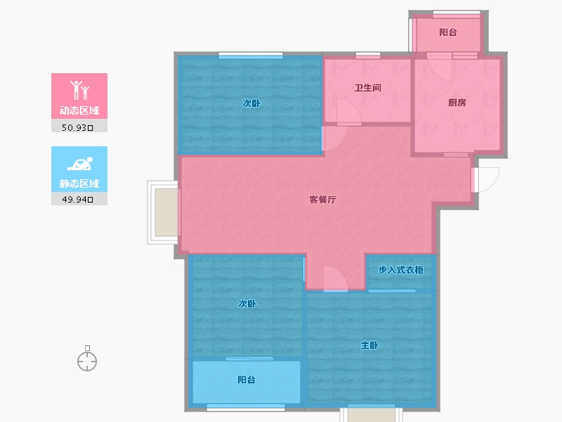 山东省-潍坊市-世纪阳光城市广场-92.00-户型库-动静分区