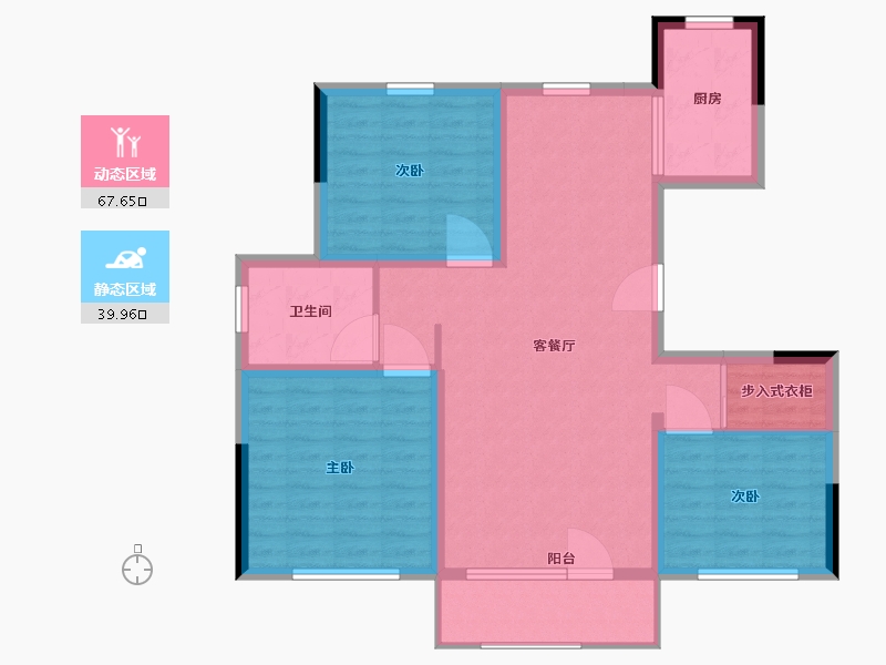 山东省-青岛市-新源上城明珠-96.71-户型库-动静分区