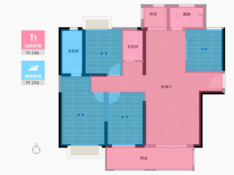 福建省-泉州市-当代万国城MOMΛ-113.00-户型库-动静分区