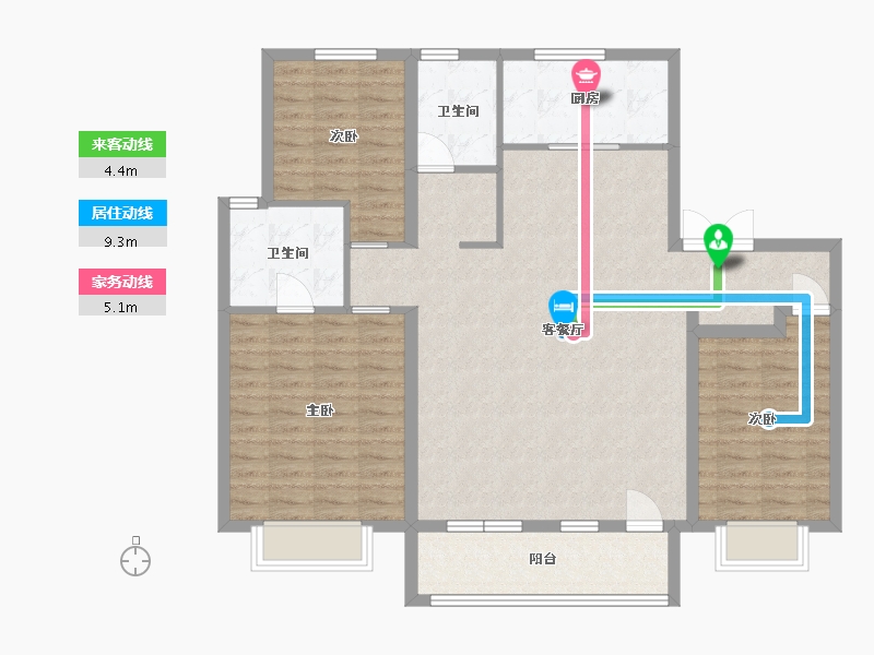 山东省-潍坊市-旭辉银盛泰博观熙岸-111.99-户型库-动静线