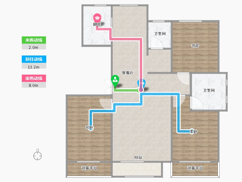 山东省-烟台市-金象泰吉祥家园-114.00-户型库-动静线