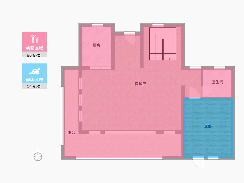 山东省-潍坊市-绿城田园牧歌-85.92-户型库-动静分区