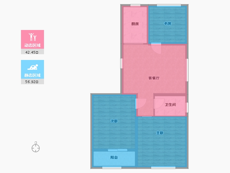 山东省-潍坊市-和佳翠园-89.60-户型库-动静分区