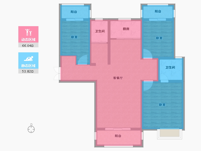 河南省-安阳市-东湖新城-107.00-户型库-动静分区