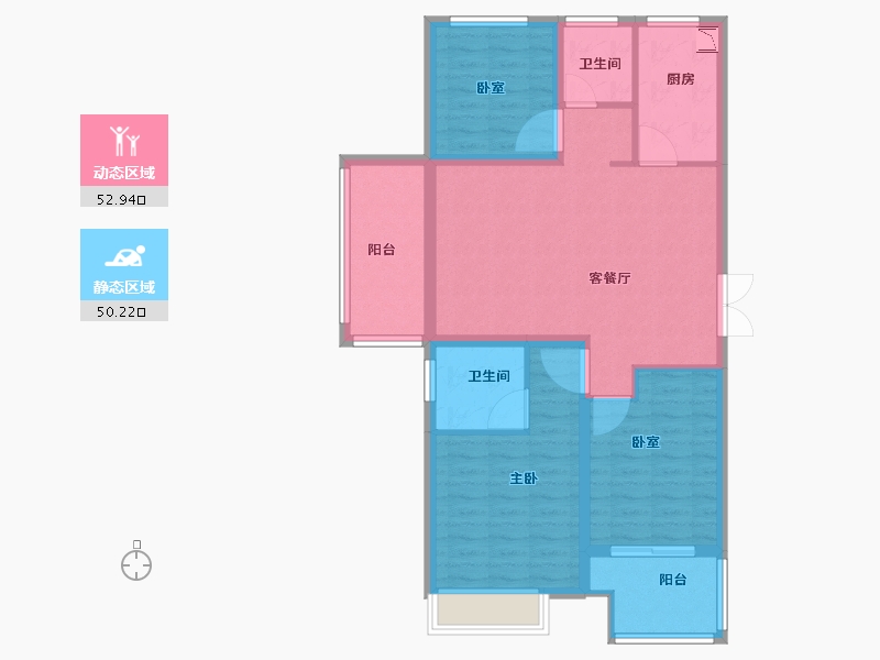 河南省-洛阳市-建业贰号城邦-92.00-户型库-动静分区