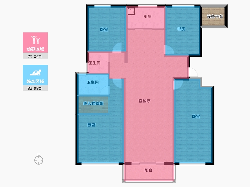 河南省-郑州市-兰溪上苑-144.00-户型库-动静分区