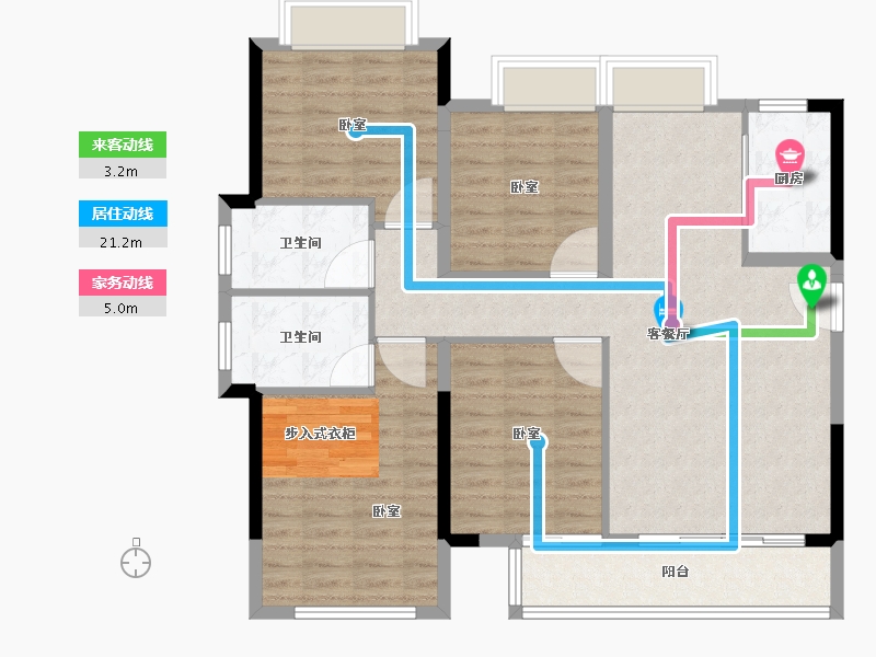 福建省-莆田市-大唐三盛国韵世家三期-102.01-户型库-动静线