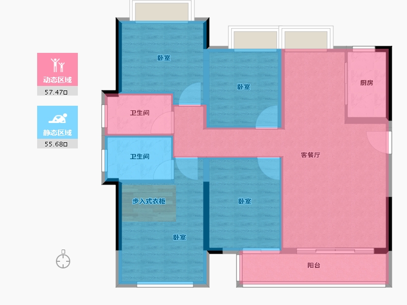 福建省-莆田市-大唐三盛国韵世家三期-102.01-户型库-动静分区