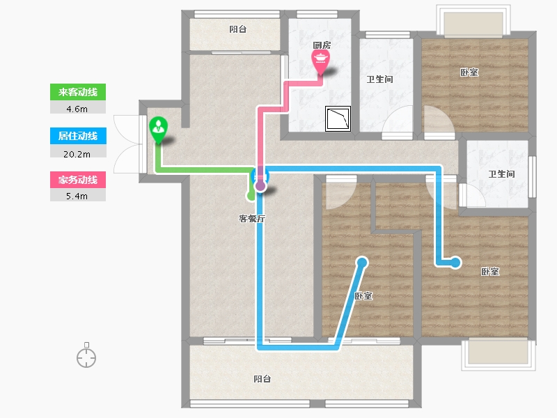 山东省-菏泽市-定陶维也纳国际城-116.00-户型库-动静线