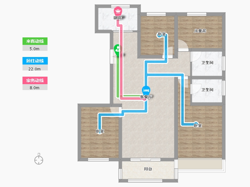 山东省-菏泽市-鑫源麗水城-100.70-户型库-动静线