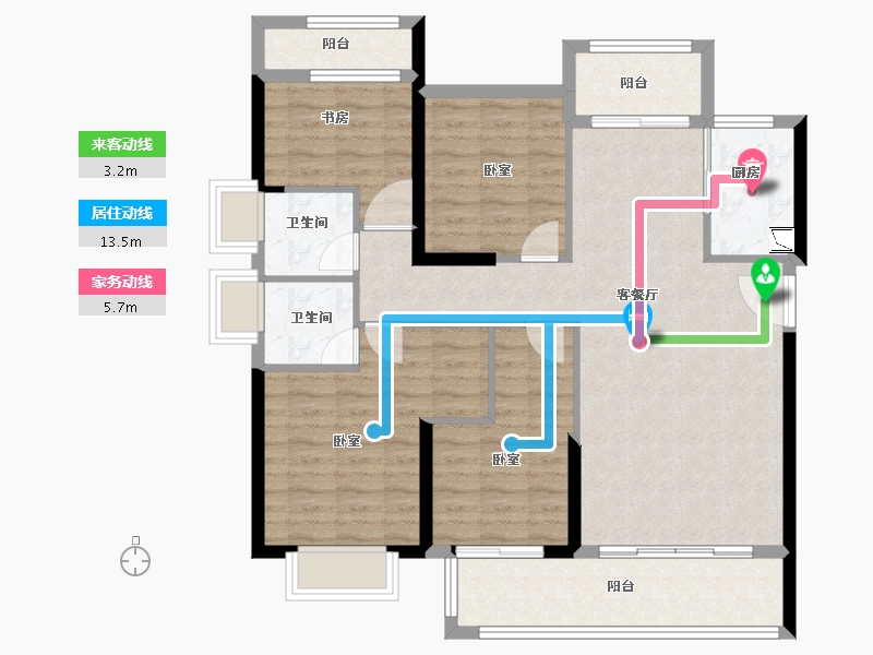 福建省-泉州市-安溪阳光城丽景湾-103.00-户型库-动静线