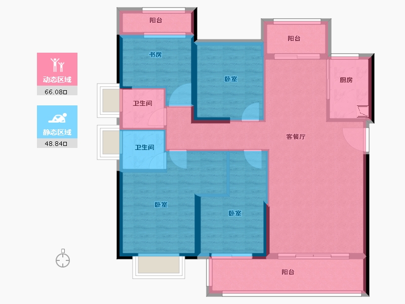 福建省-泉州市-安溪阳光城丽景湾-103.00-户型库-动静分区