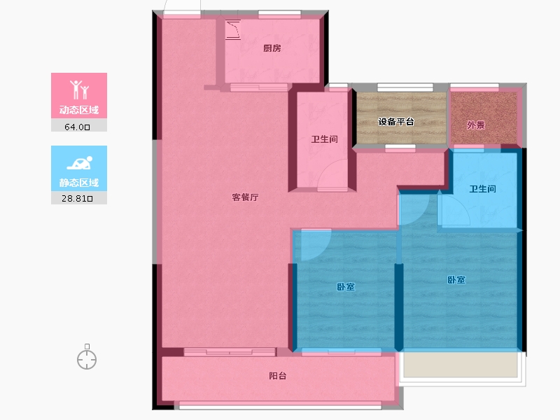 浙江省-舟山市-祥生云山府-86.00-户型库-动静分区