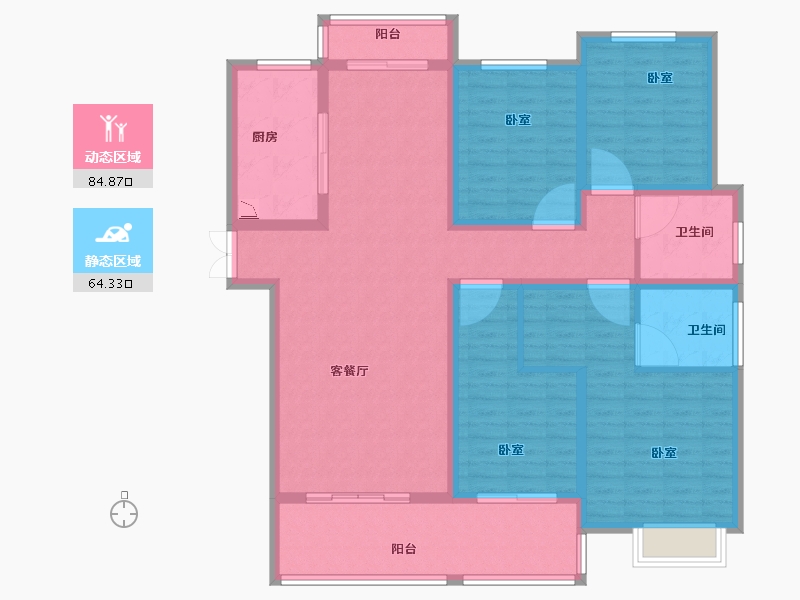 山东省-菏泽市-定陶维也纳国际城-134.00-户型库-动静分区