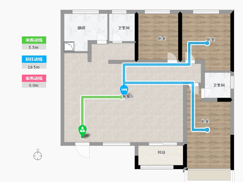 山东省-菏泽市-康地君佳-106.00-户型库-动静线